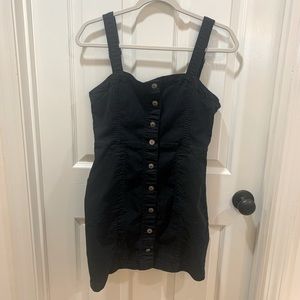 H&M divided black button up dress
